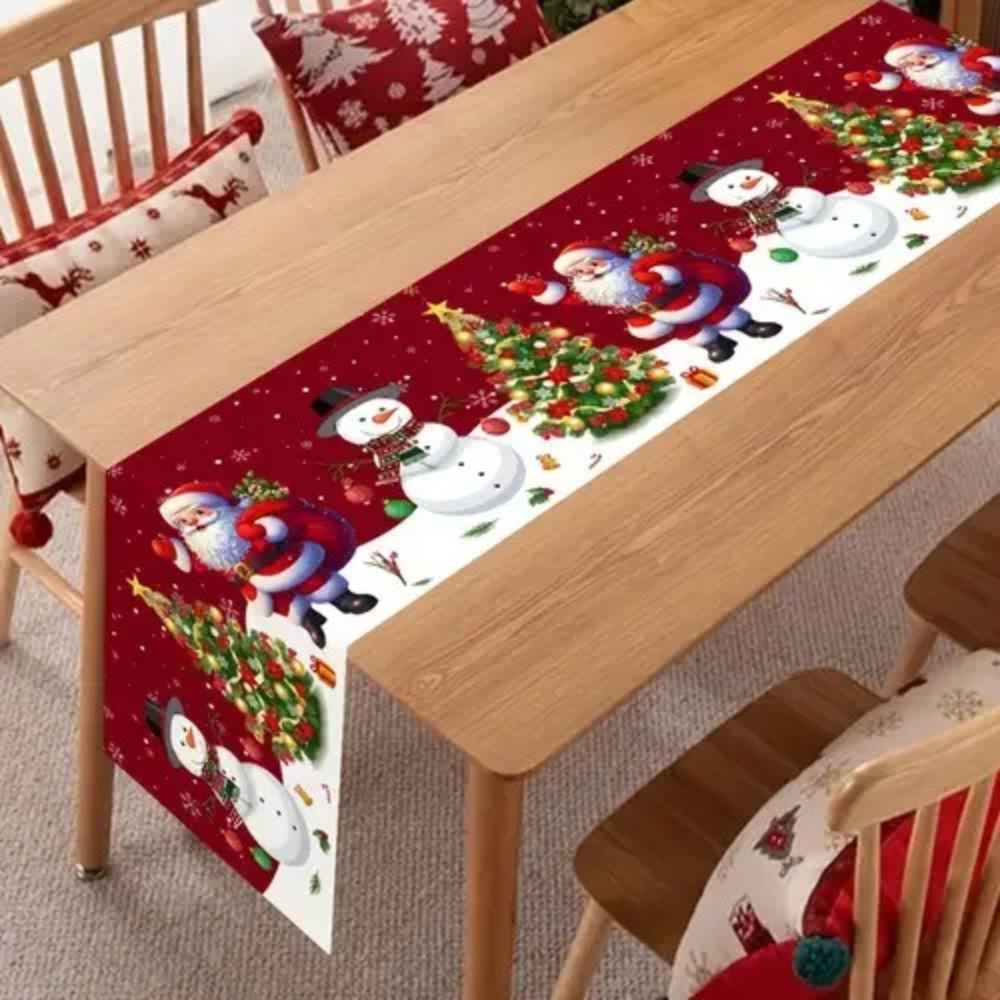 Christmas Table Runner - Santa Claus Christmas Table Runner Christmas