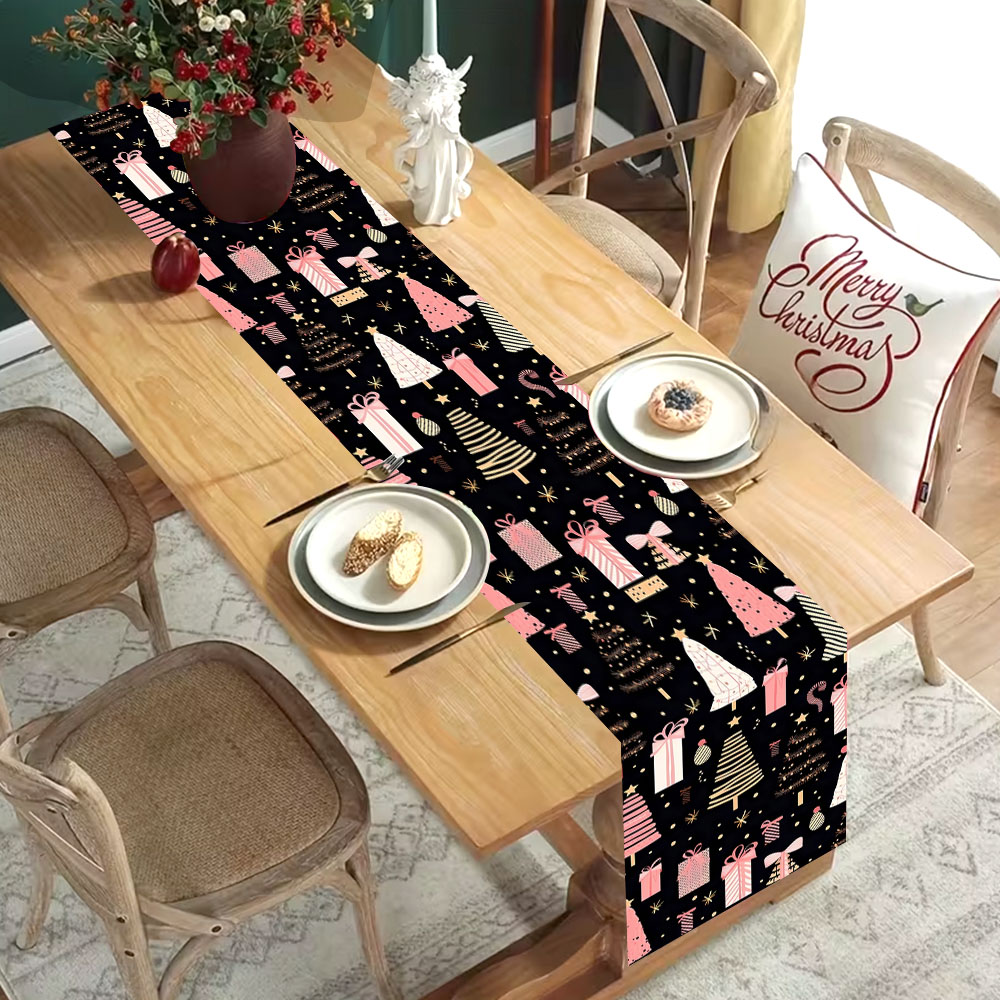 Christmas Table Runner Pink Xm - Christmas Table Runner ulasan dan harga