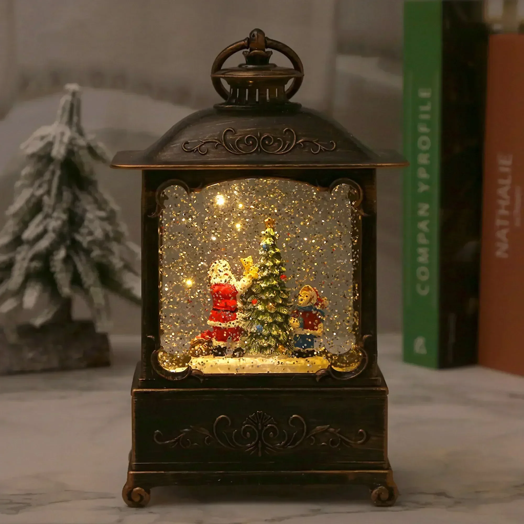 Christmas Snow Globe Lantern M - Snow Globe Musical ulasan dan harga
