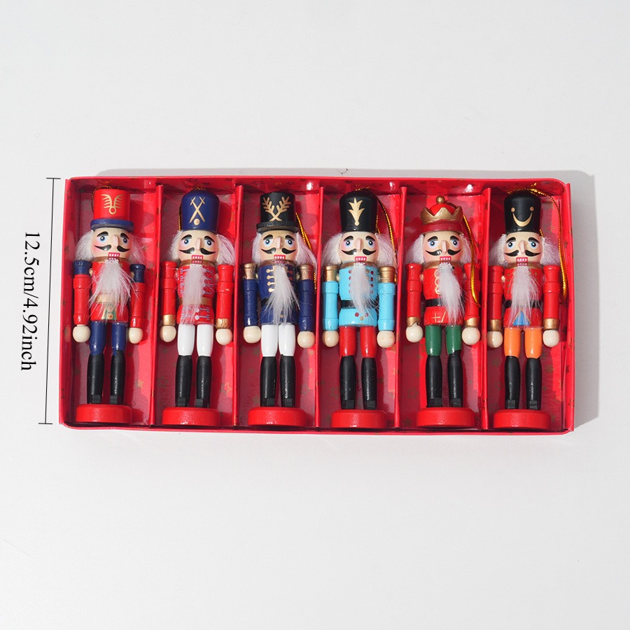 6pcs Christmas Nutcracker Wood - Nutcracker Figurine ulasan dan harga