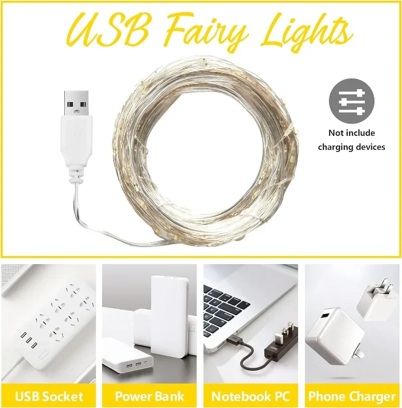 Copper Wire USB LED String Lig - Led Fairy String Lights ulasan dan harga