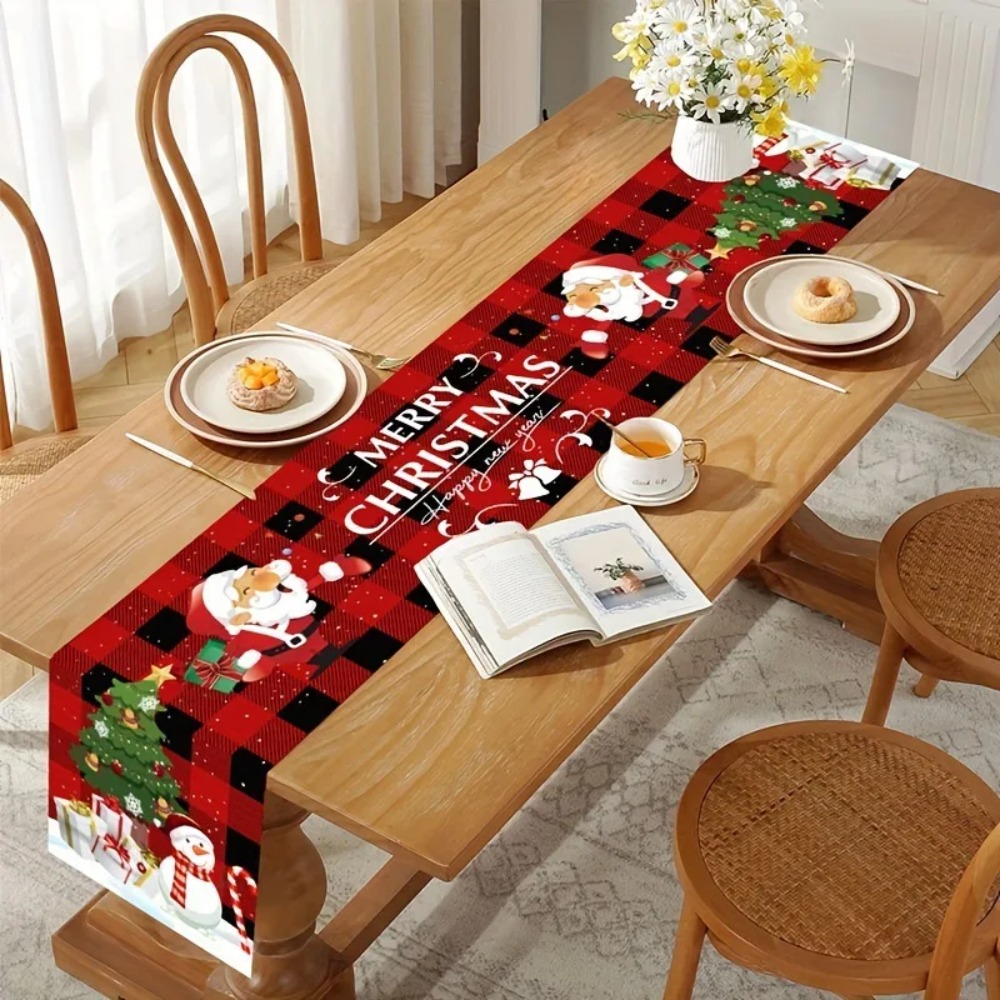 Santa Claus Christmas Table Ru - Christmas Table Runner ulasan dan harga