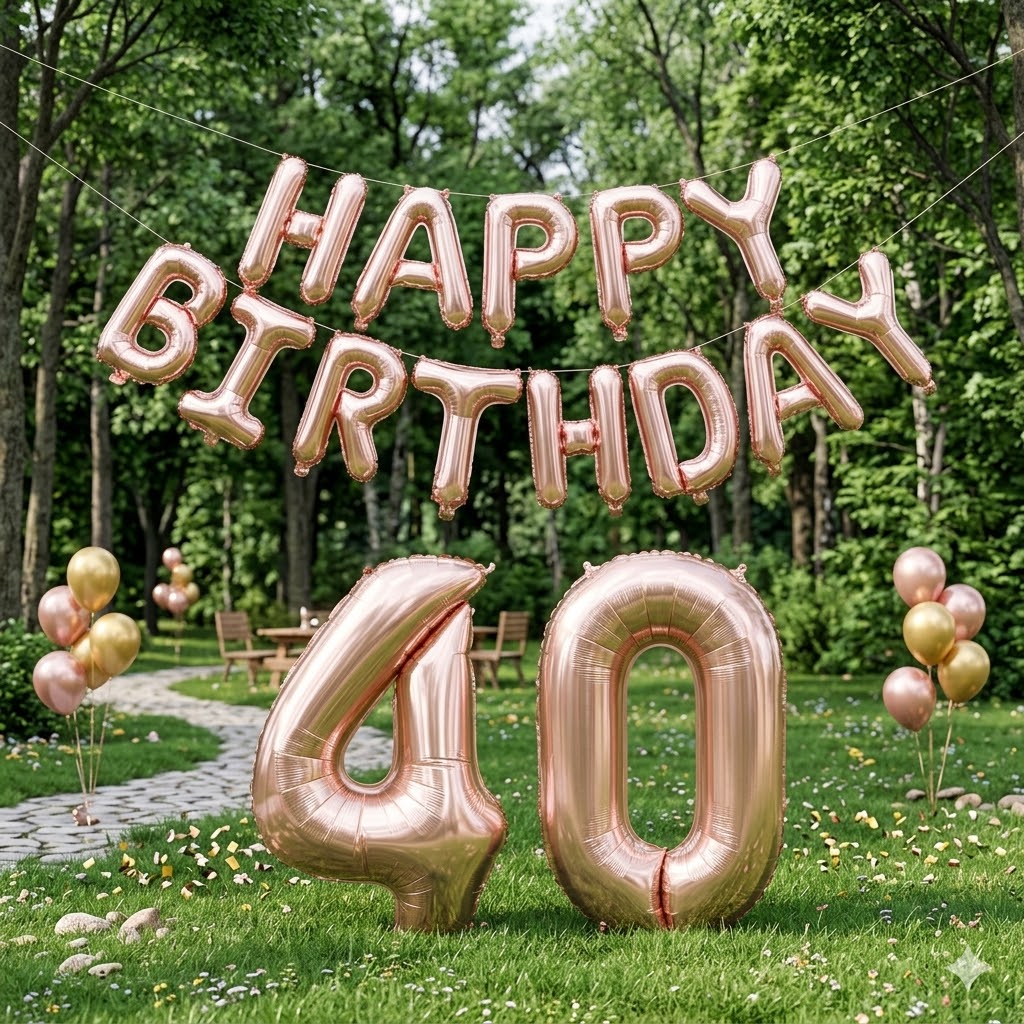 Happy Birthday 32Inch Number F - Tinsel Garland Decoration ulasan dan harga