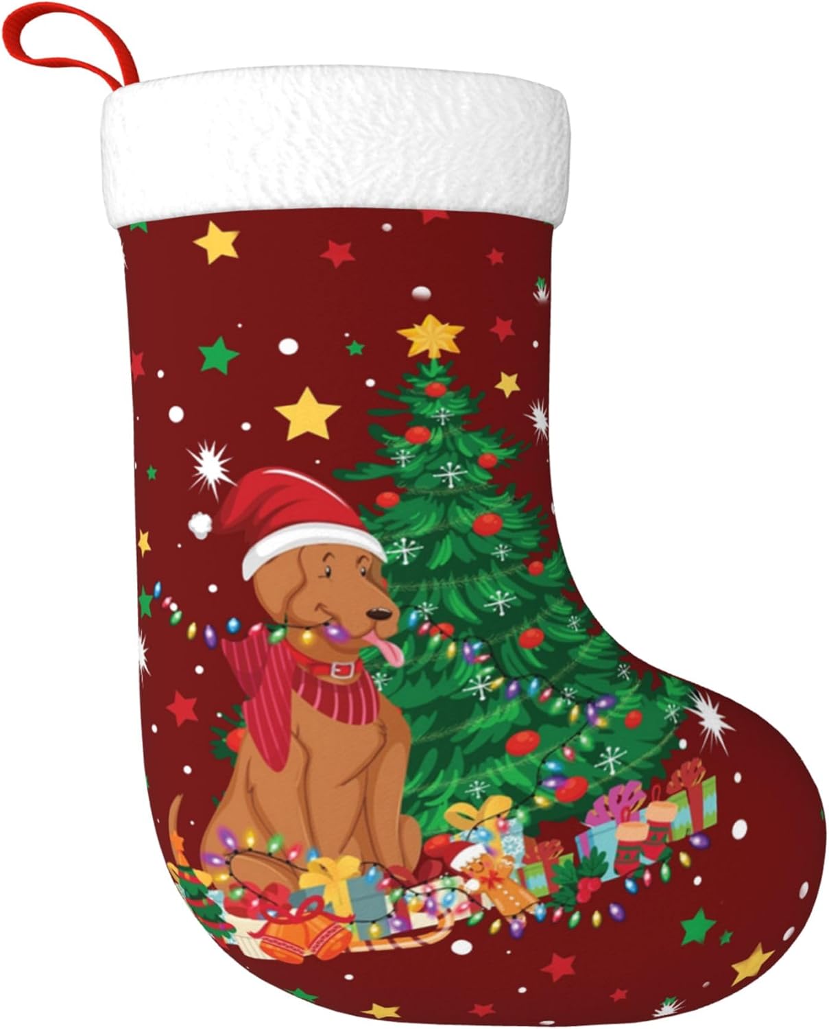 Christmas Dog Light Design 17. - Christmas Stocking Hanging ulasan dan harga