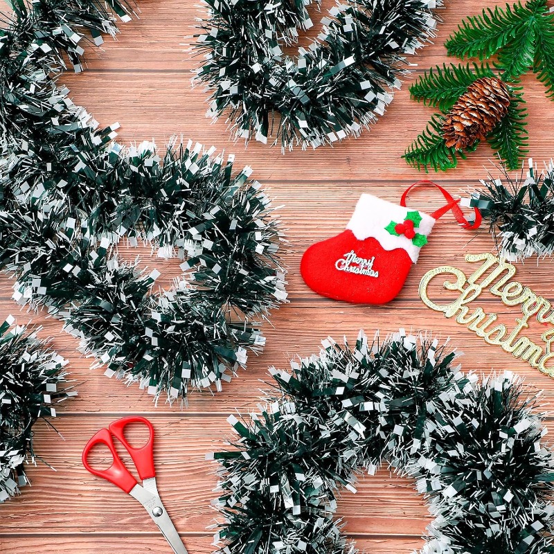 2/20m Christmas Ribbon Garland - Tinsel Garland Decoration ulasan dan harga